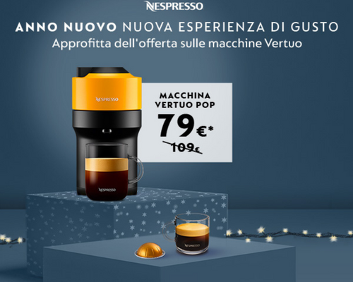 30€ di sconto per la macchina da caffè Nespresso - Omaggi da Internet